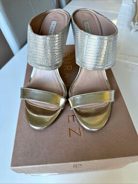 Pura López Metallic High Heels Gold & Silver EU 37